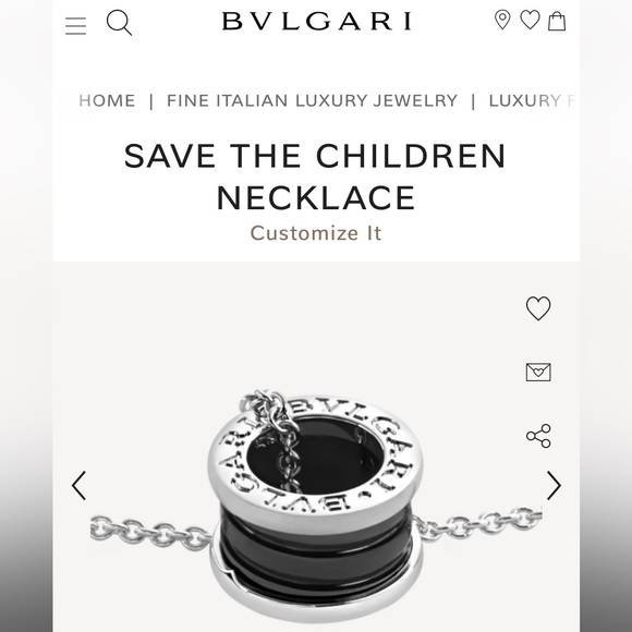 NIB Bulgari Sterling Silver + Ceramic Pendant Necklace, Unisex - Picture 11 of 13